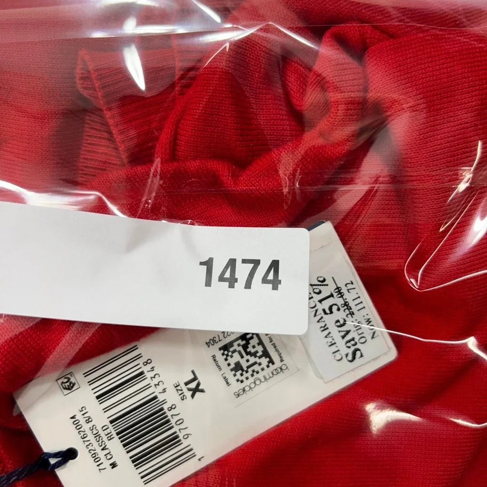 Polo‎ Ralph Lauren Luxury Jersey Sweater Mens XL Red 1/4 Zip Pullover $228 NEW